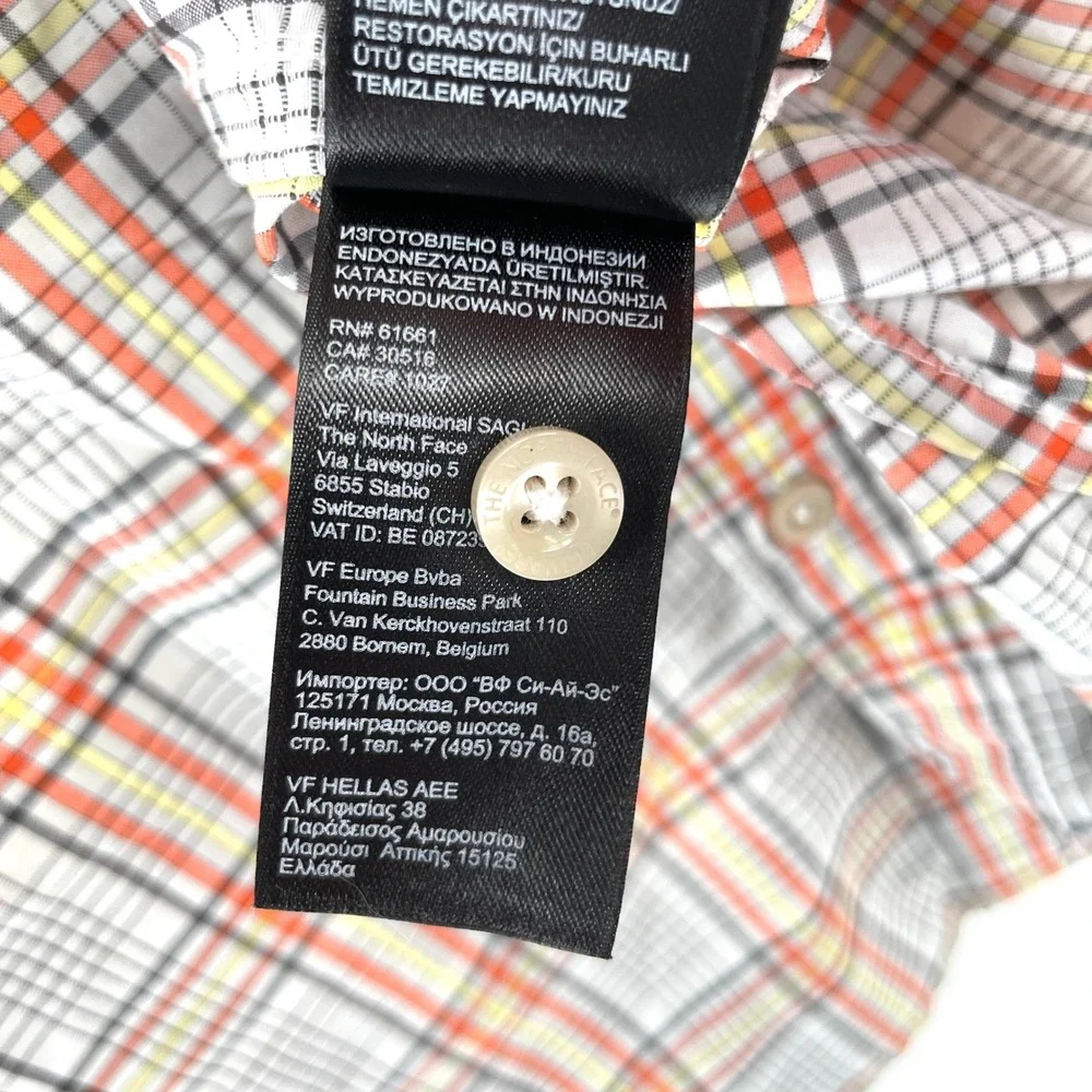 The‎ North Face Plaid Short Sleeve Button Up Shirt Men's M Lightweight Outdoor